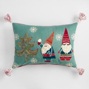 ISO Teal Gnome Lumbar Pillow